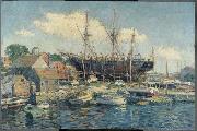 Clifford Warren Ashley A Whaleship on the Marine Railway at Fairhaven oil on canvas